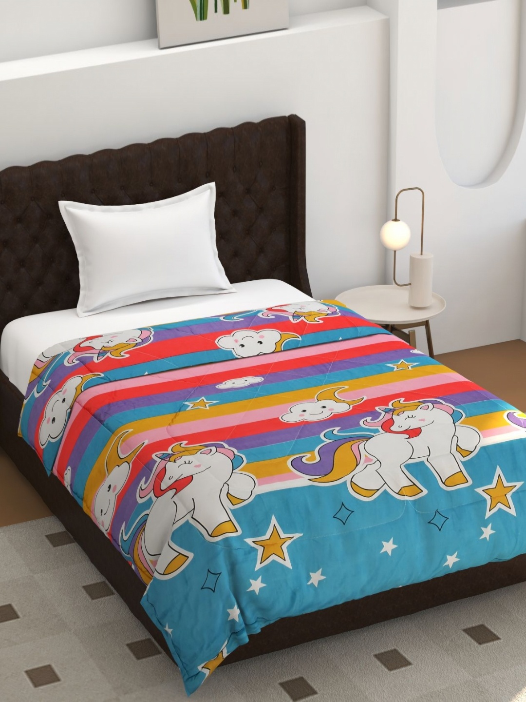 

MORADO Blue & White Cartoon Characters Printed 150 GSM Single Bed Comforter