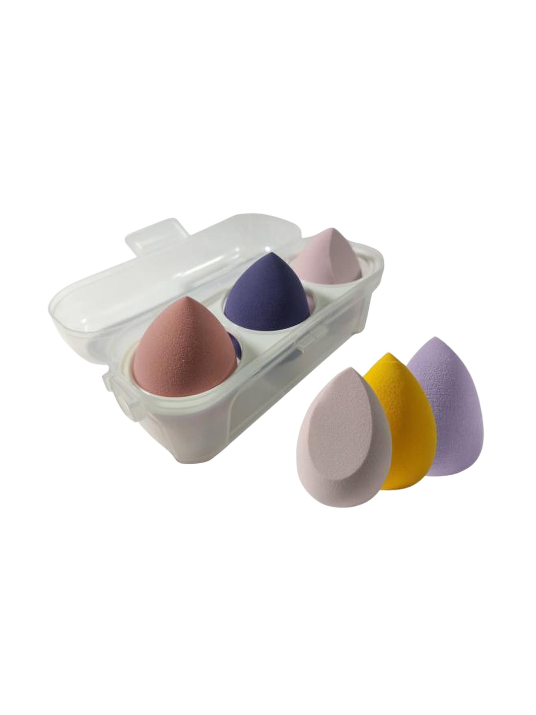 

Lenon Set Of 6 Oval Shaped Makeup Blender With Box, Brown