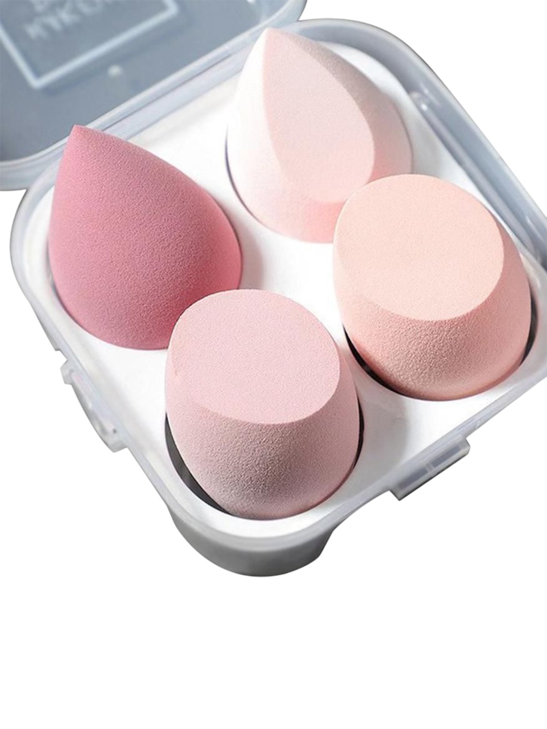 

Lenon Set Of 4 Washable Makeup Blender Sponge With Storage Box, Pink