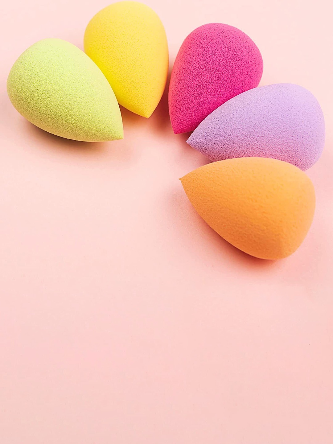 

Lenon Set Of 5 Oval Shape Makeup Blenders, Pink