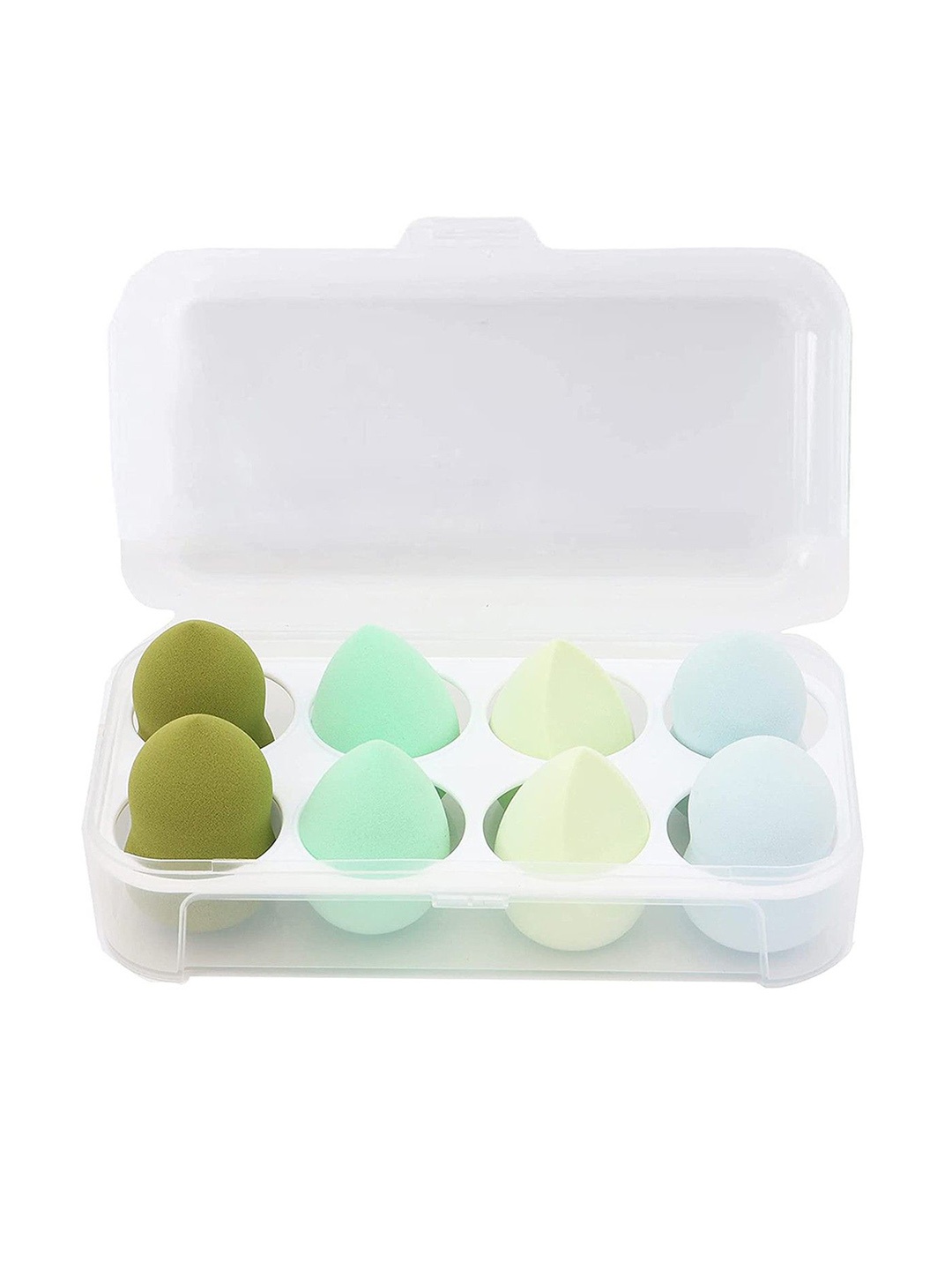 

Lenon Set Of 8 Washable Makeup Blender With Storage Box, Green