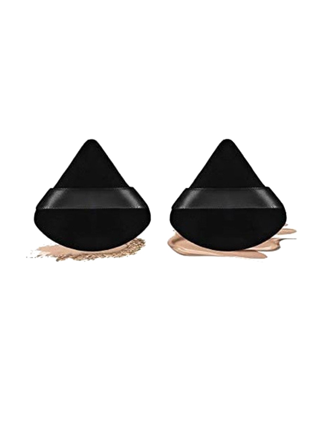 

Lenon Set Of 2 Triangle Shape Makeup Sponges, Black