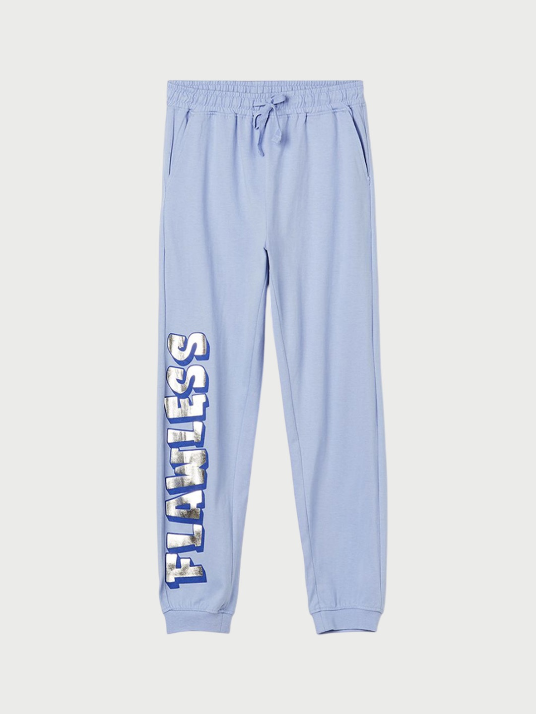 

Fame Forever by Lifestyle Girls Printed Pure Cotton Joggers, Blue