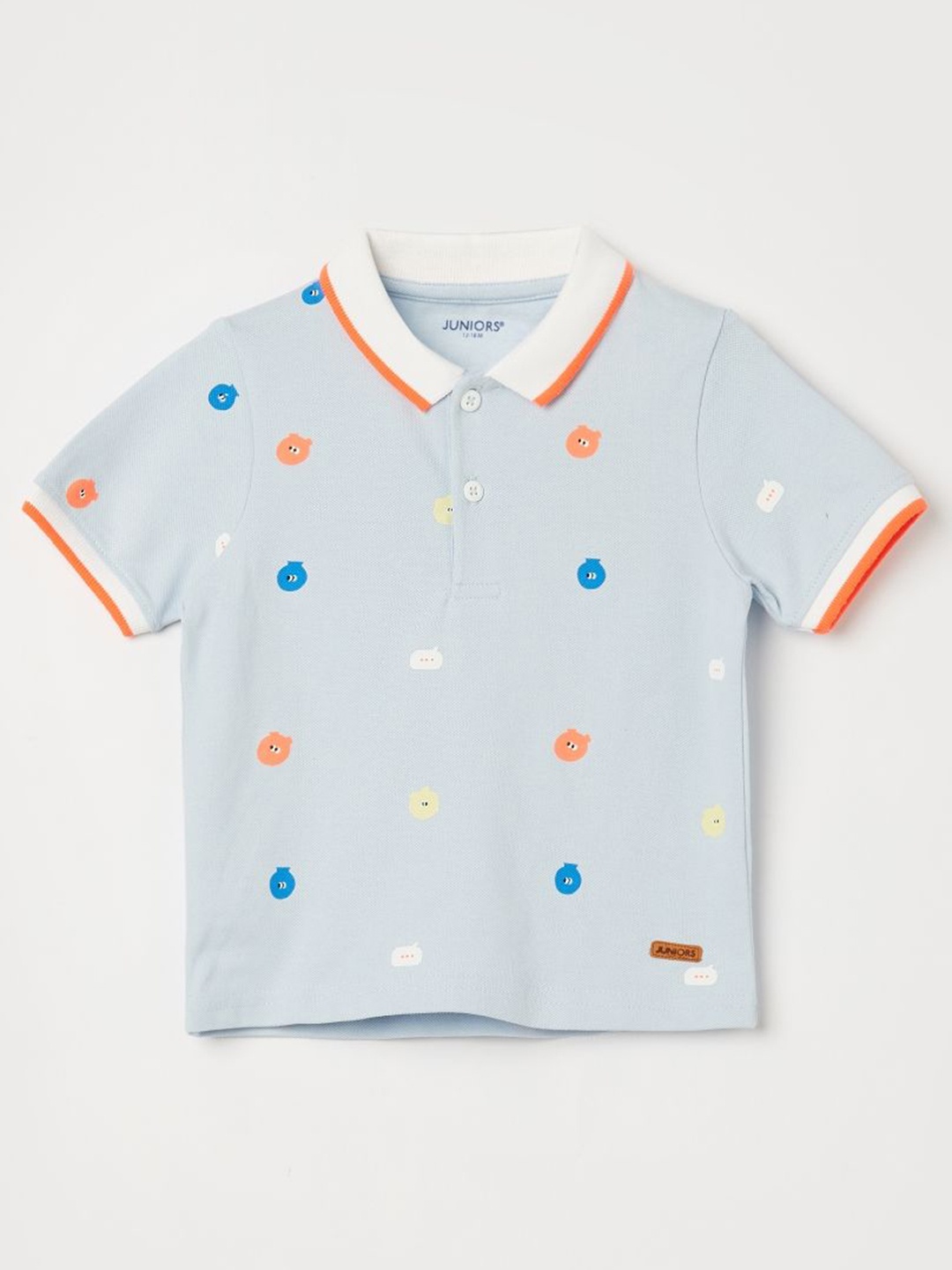 

Juniors by Lifestyle Boys Printed Polo Collar Applique T-shirt, Blue