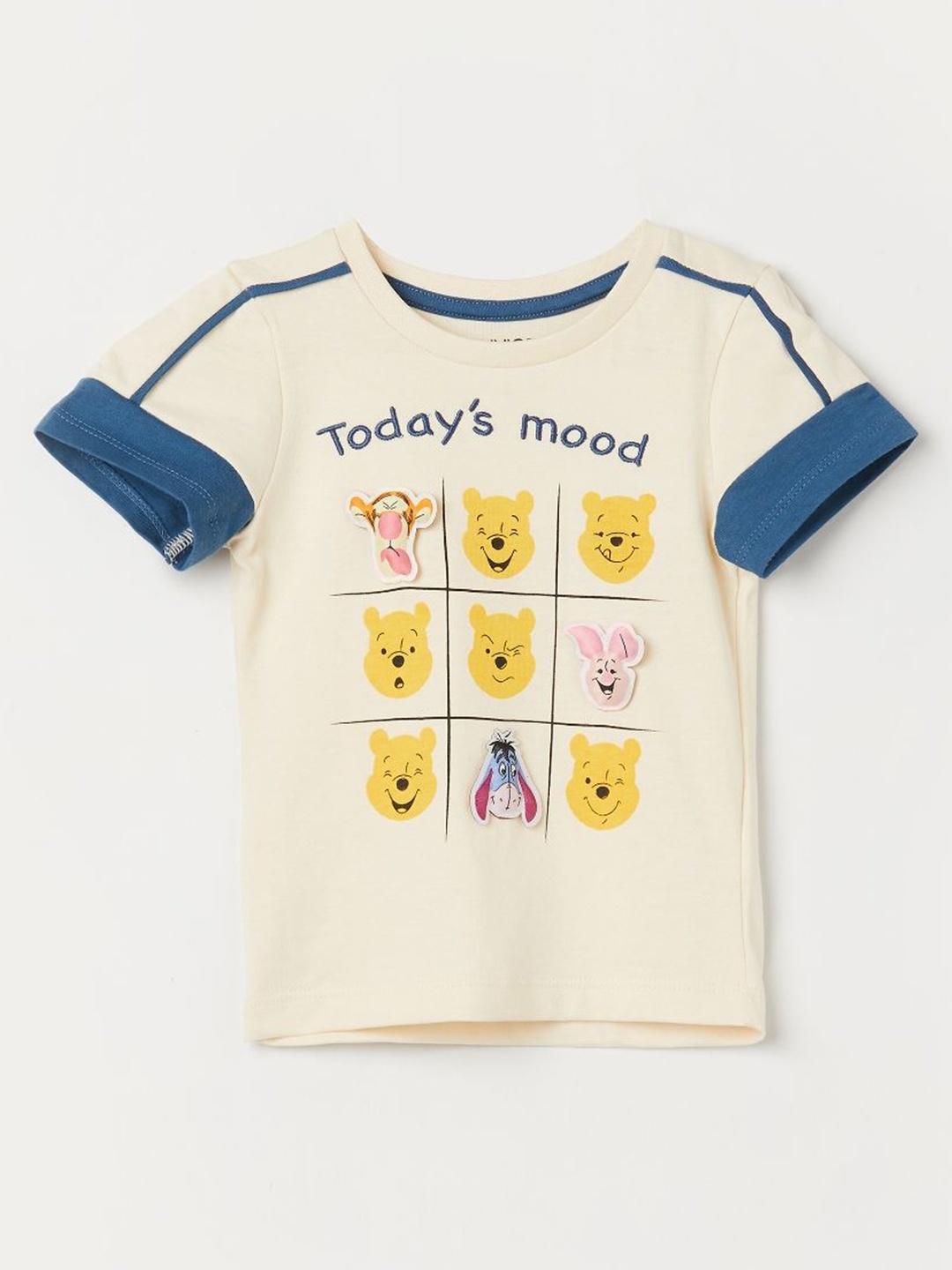 

Juniors by Lifestyle Boys Winnie The Pooh Printed Cotton T Shirt, Cream