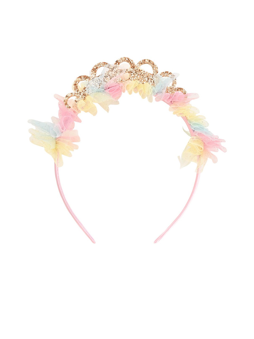 

Aye Candy Girls Tulle Heart Crown Hairband, Gold