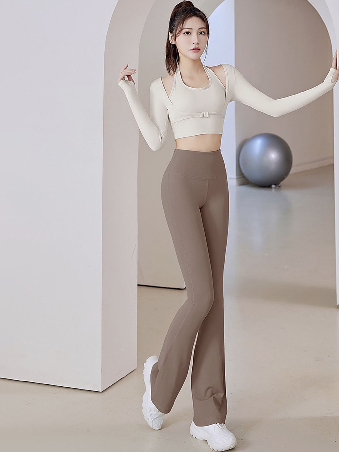 

LULU & SKY Top & Trousers Co-Ords, Beige