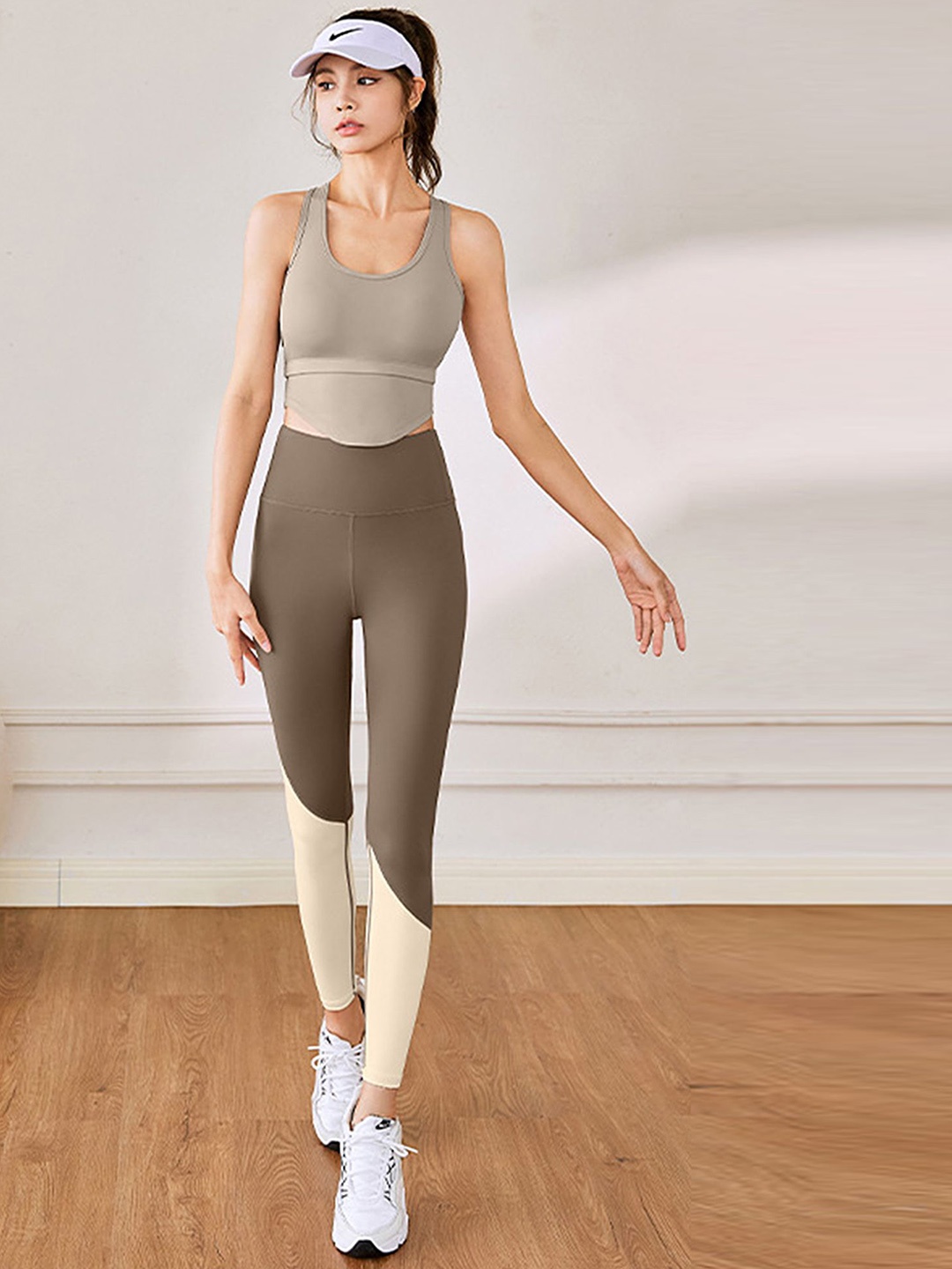 

LULU & SKY Top & Tights Co-Ords, Brown
