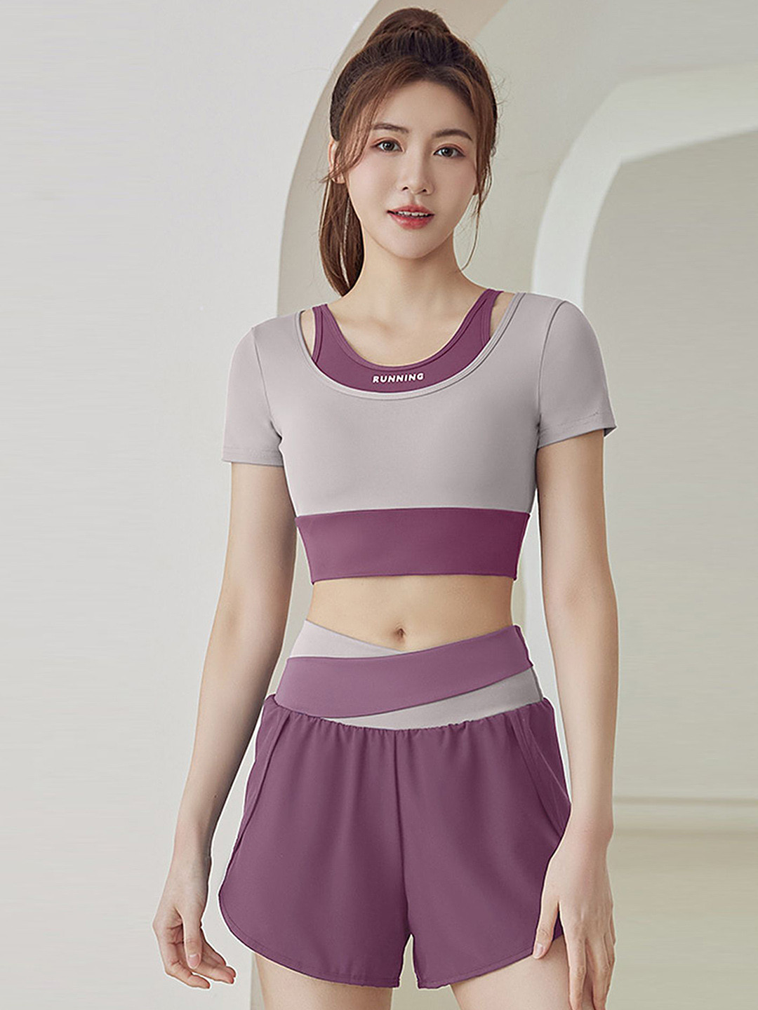 

LULU & SKY Crop Top & Wide Shorts Co-Ords, Multi