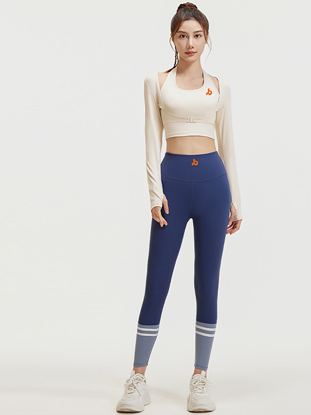 

LULU & SKY Crop Top & Tights Co-Ords, White