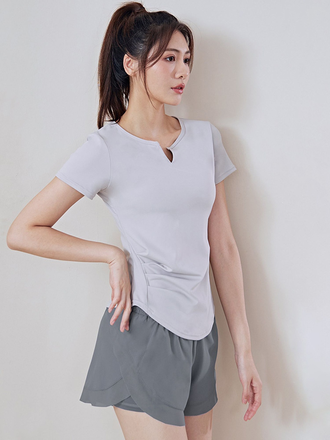 

LULU & SKY T-Shirt With Shorts CO-Ords, Grey