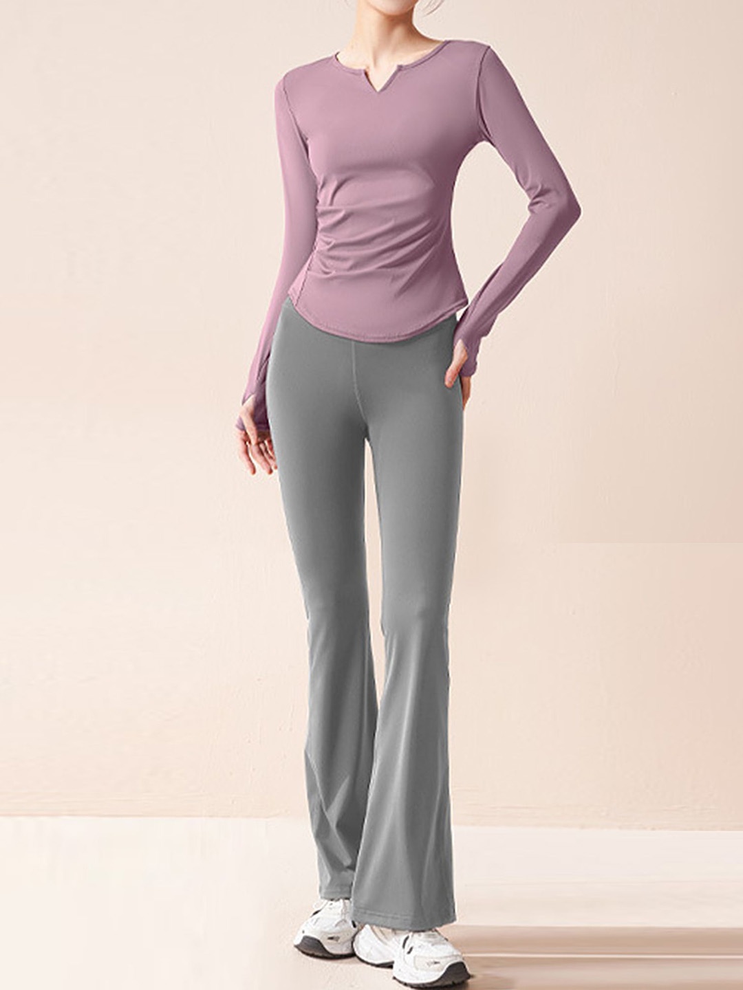 

LULU & SKY Long Sleeves Top With Trouser, Pink