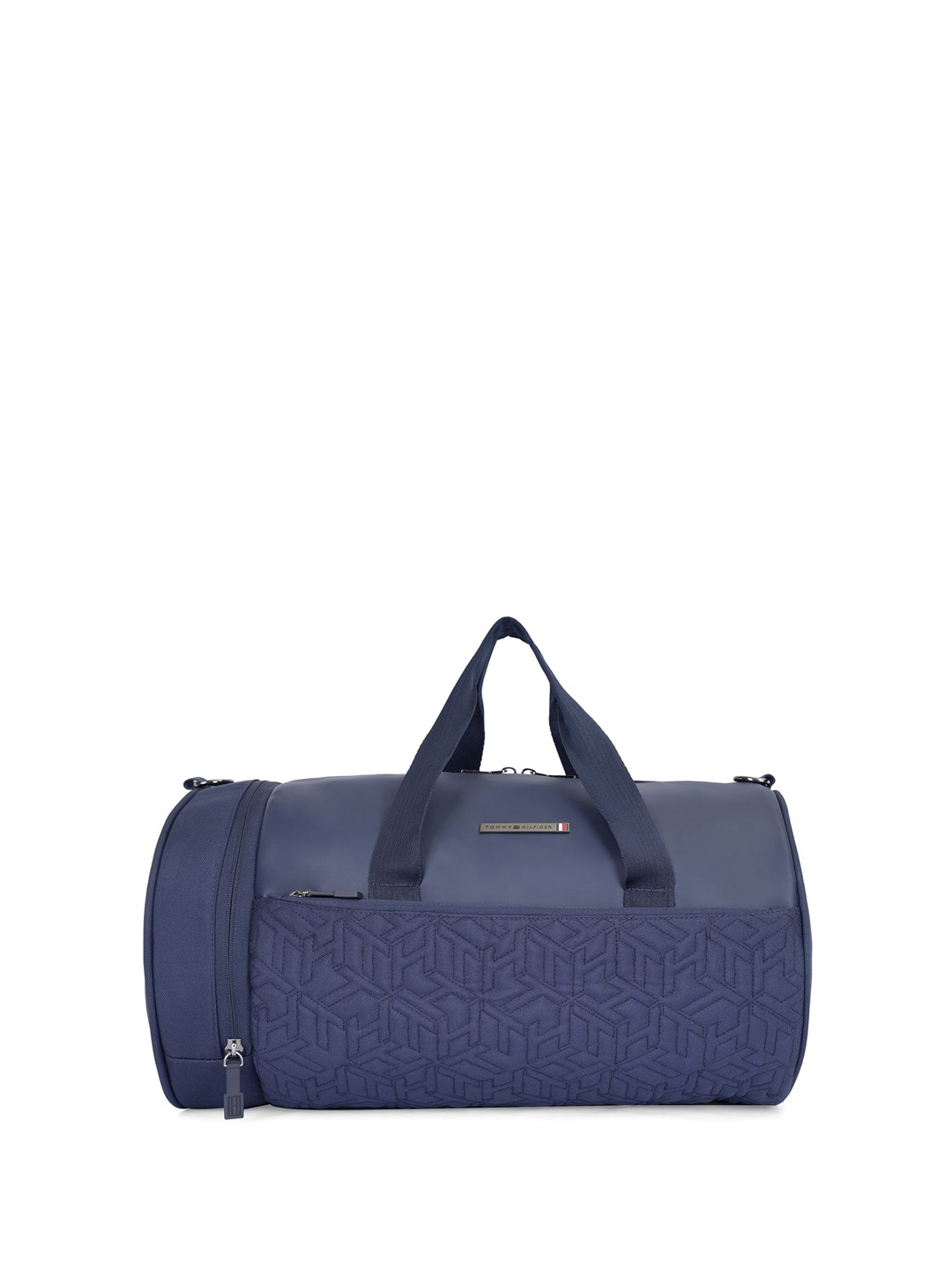 

Tommy Hilfiger Unisex Printed Small Sports or Gym Duffel Bag, Navy blue