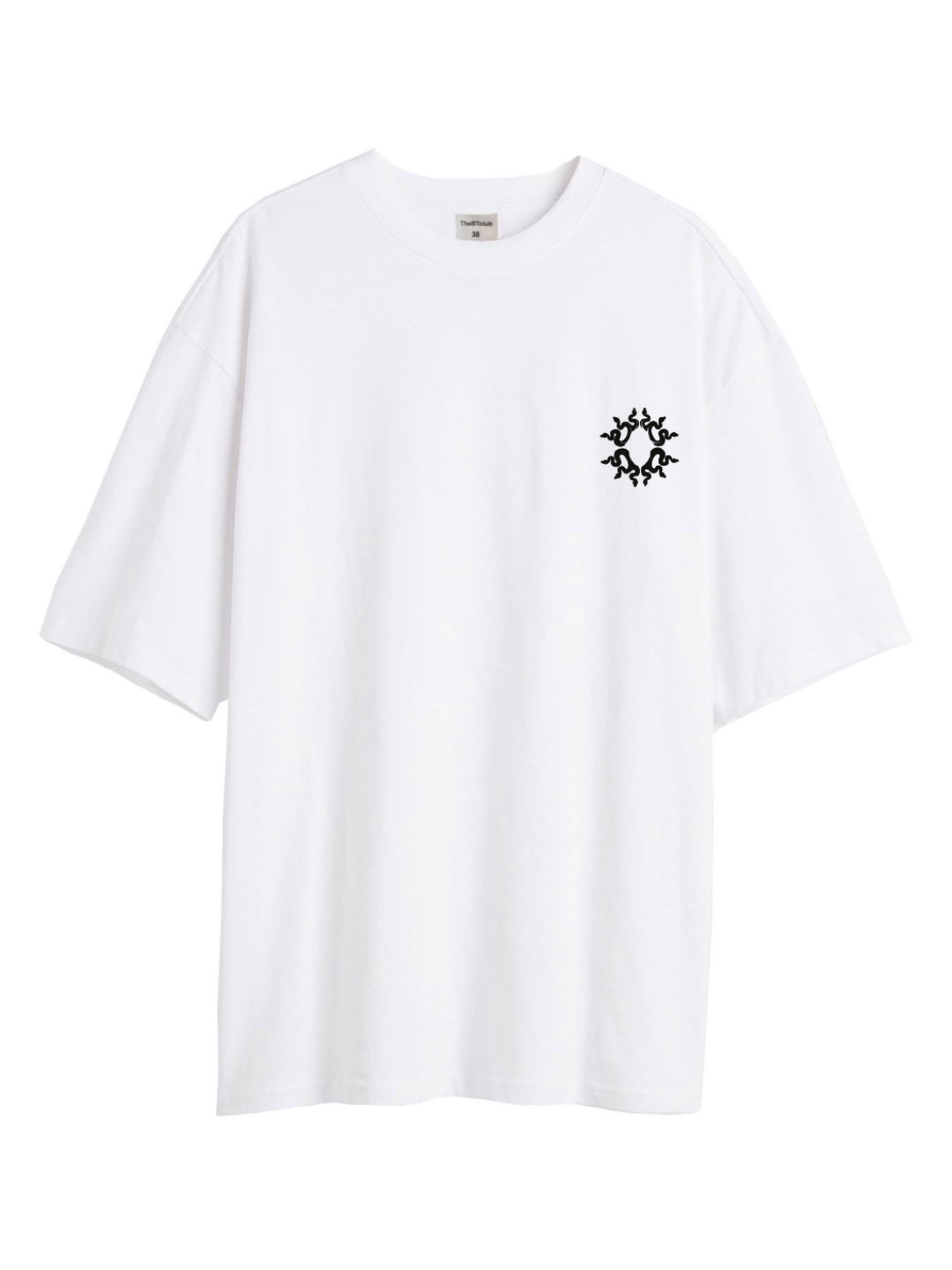 

TheBTclub Men Activchill Graphic Printed Round Neck Cotton Relaxed Fit T-shirt, White