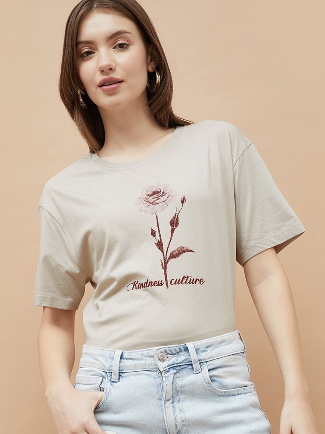 

Fame Forever by Lifestyle Women T-shirt, Beige