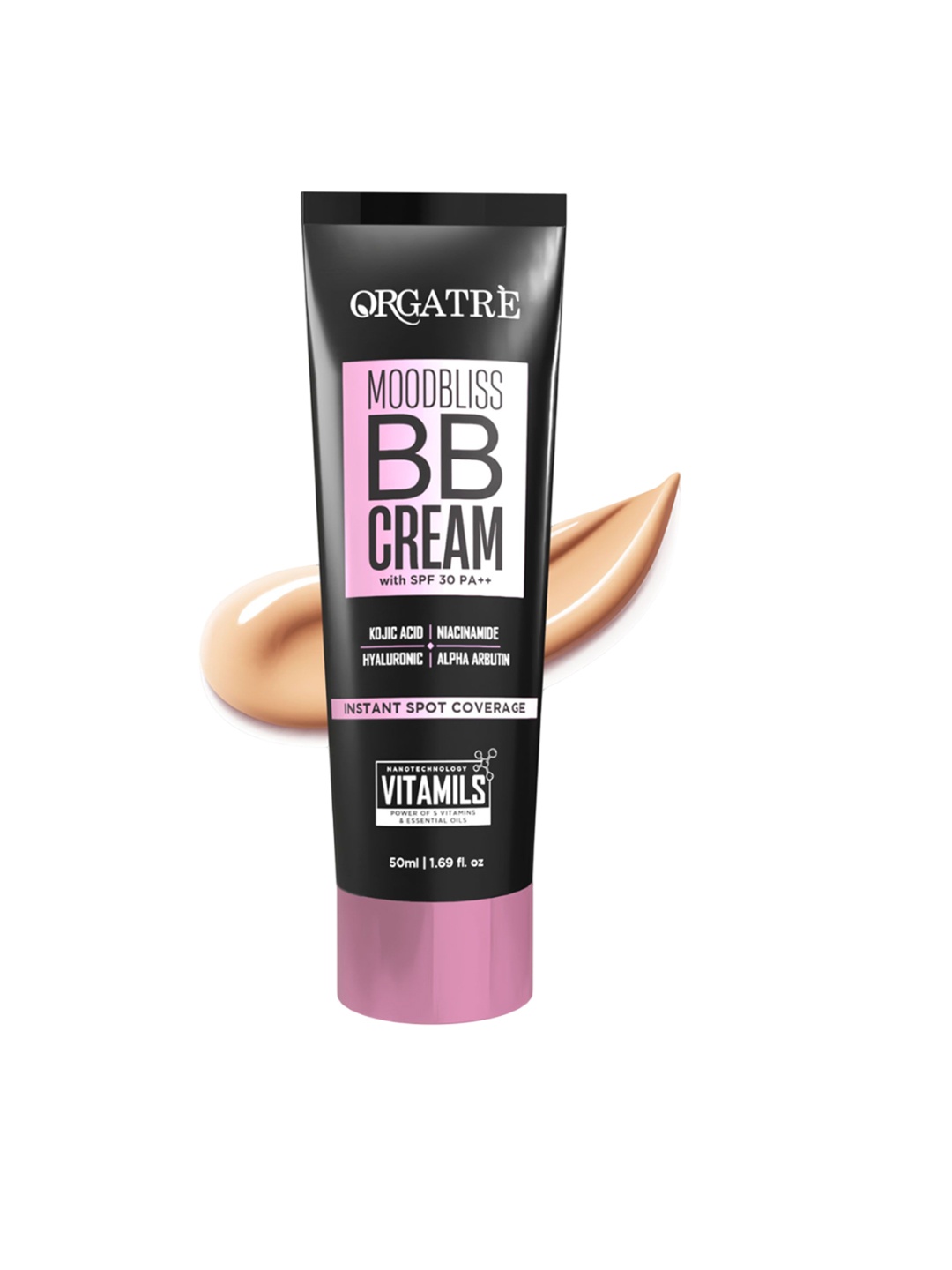 

Orgatre Mood Bliss Instant Spot Coverage BB Cream With SPF 30 PA++ - 50 g- White Beam, Beige