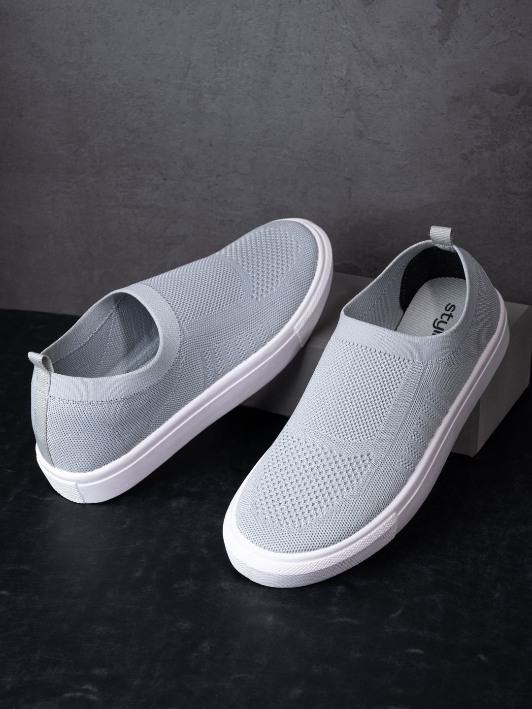 

Styli Men Slip on Casual Sneakers, Grey