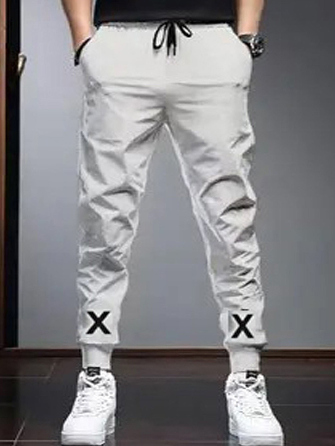 

FASHIONATEWORLD Boys Regular Fit Cotton Joggers, White