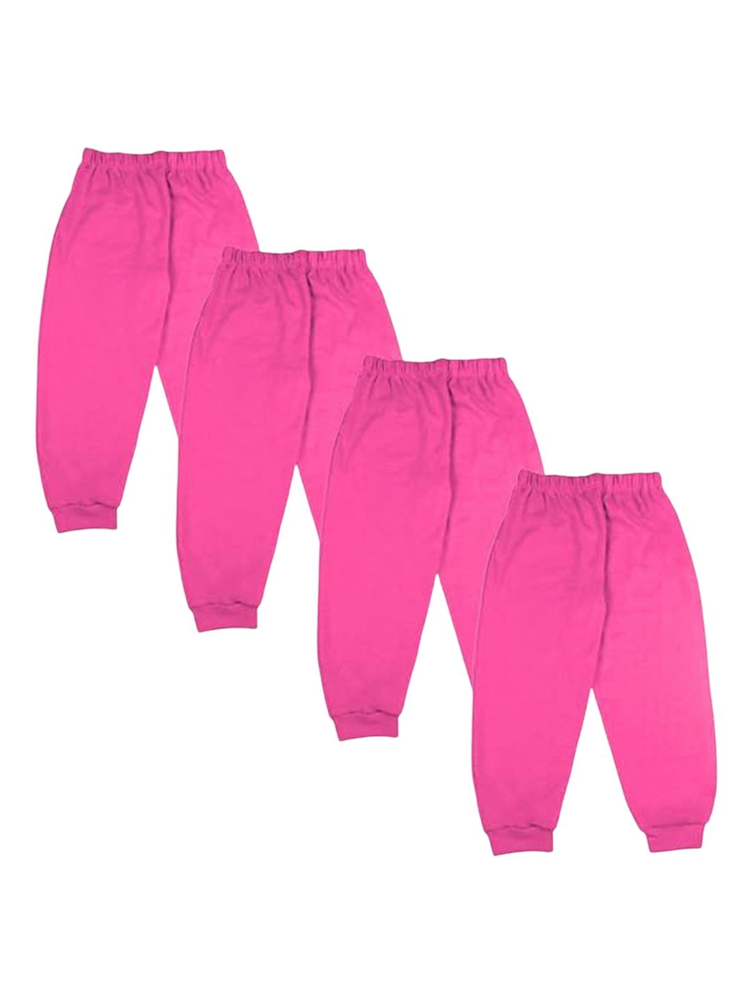 

BAESD Kids Pack Of 4 Cotton Mid Rise Joggers, Pink