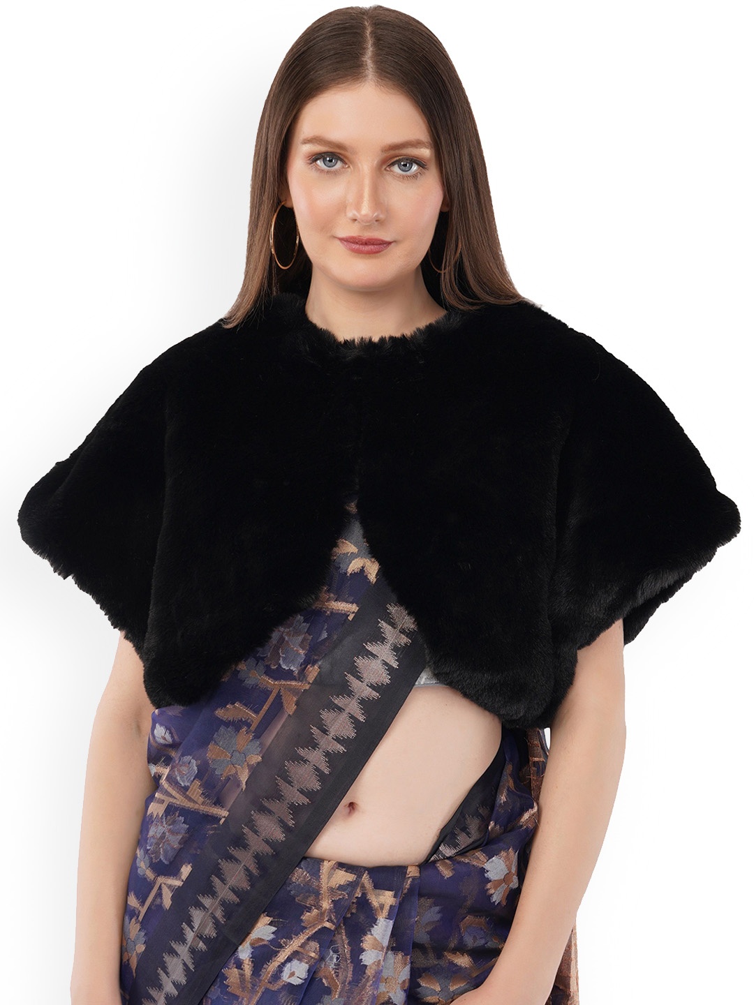 

Rhe-Ana Women Solid Lightweight Longline Open Front Jacket, Black