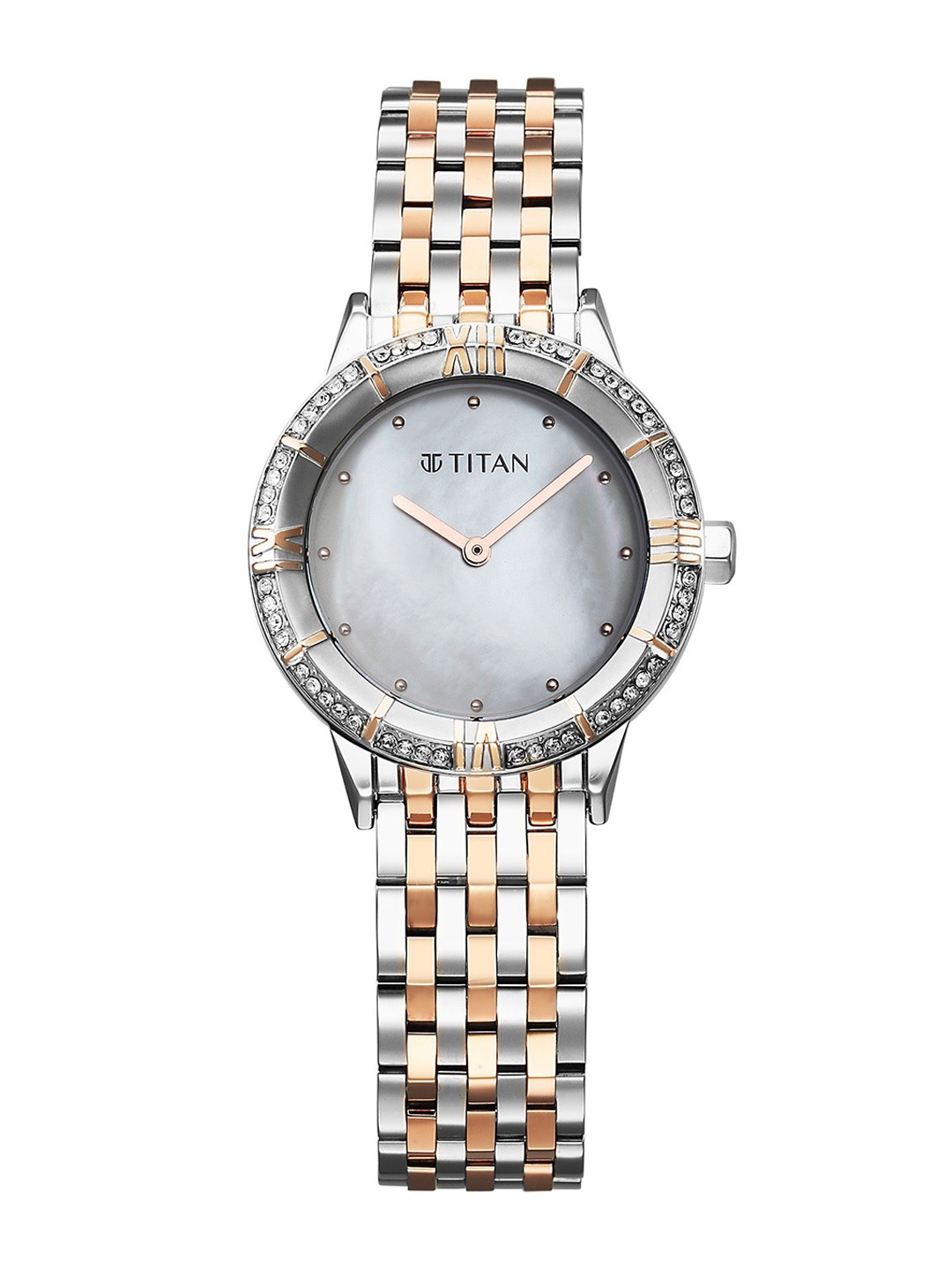 

Titan Women Embellished Dial Analogue Watch 95316KM01, White