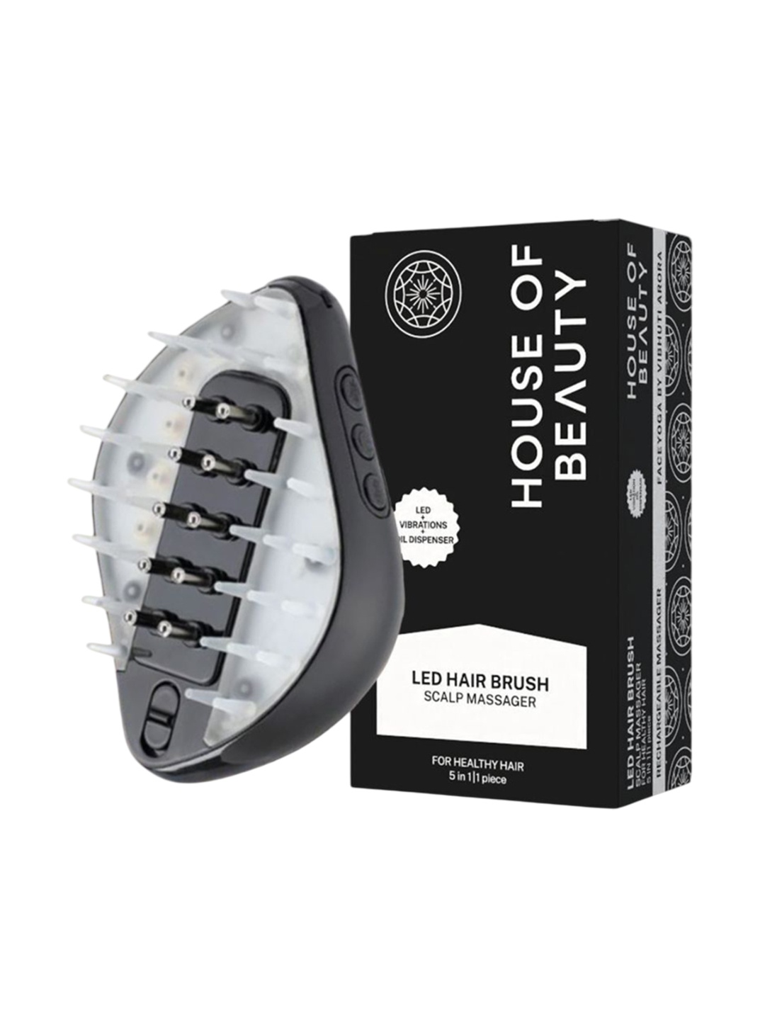 

House of Beauty Led Hair Brush - Black