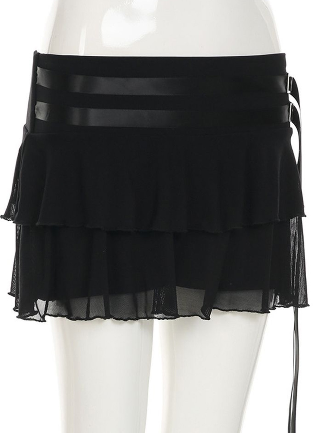 

LULU & SKY Women Mini Tiered Skirt, Black