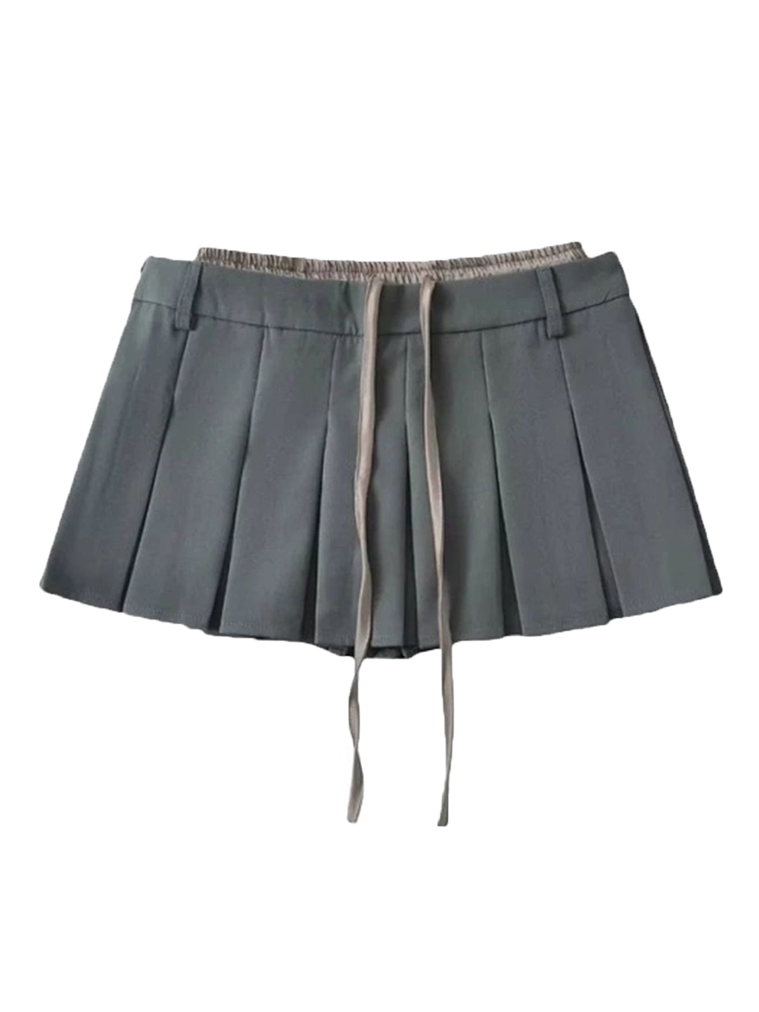 

LULU & SKY Pleated Mini Skater Skorts, Grey