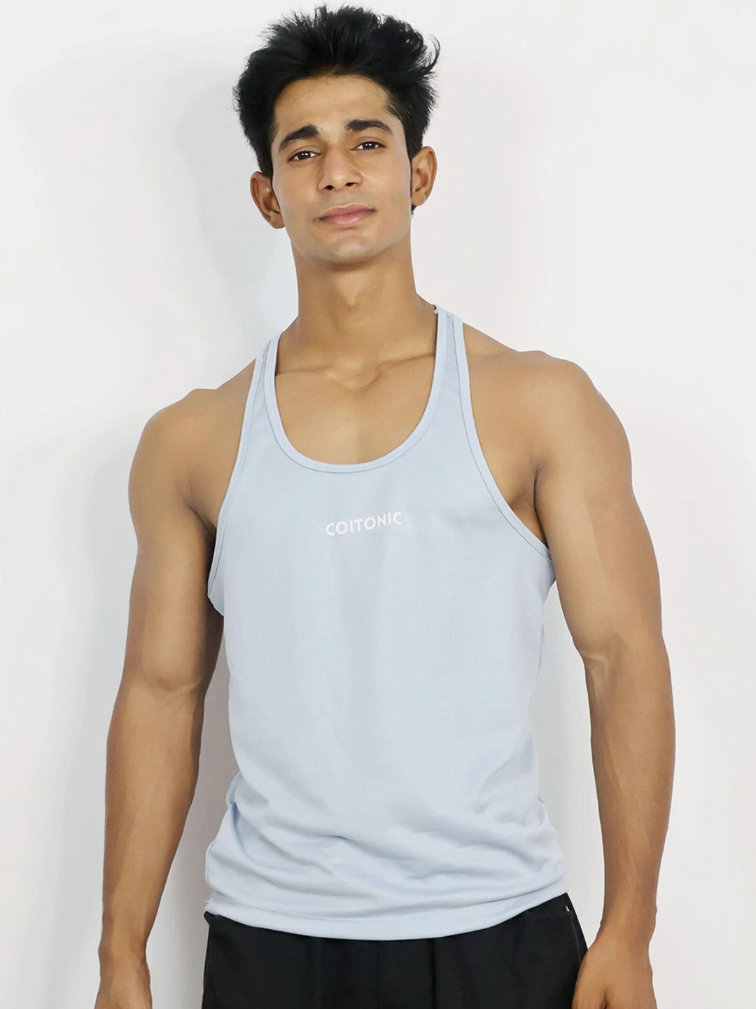

Coitonic Men Round Neck Innerwear Vest, Grey
