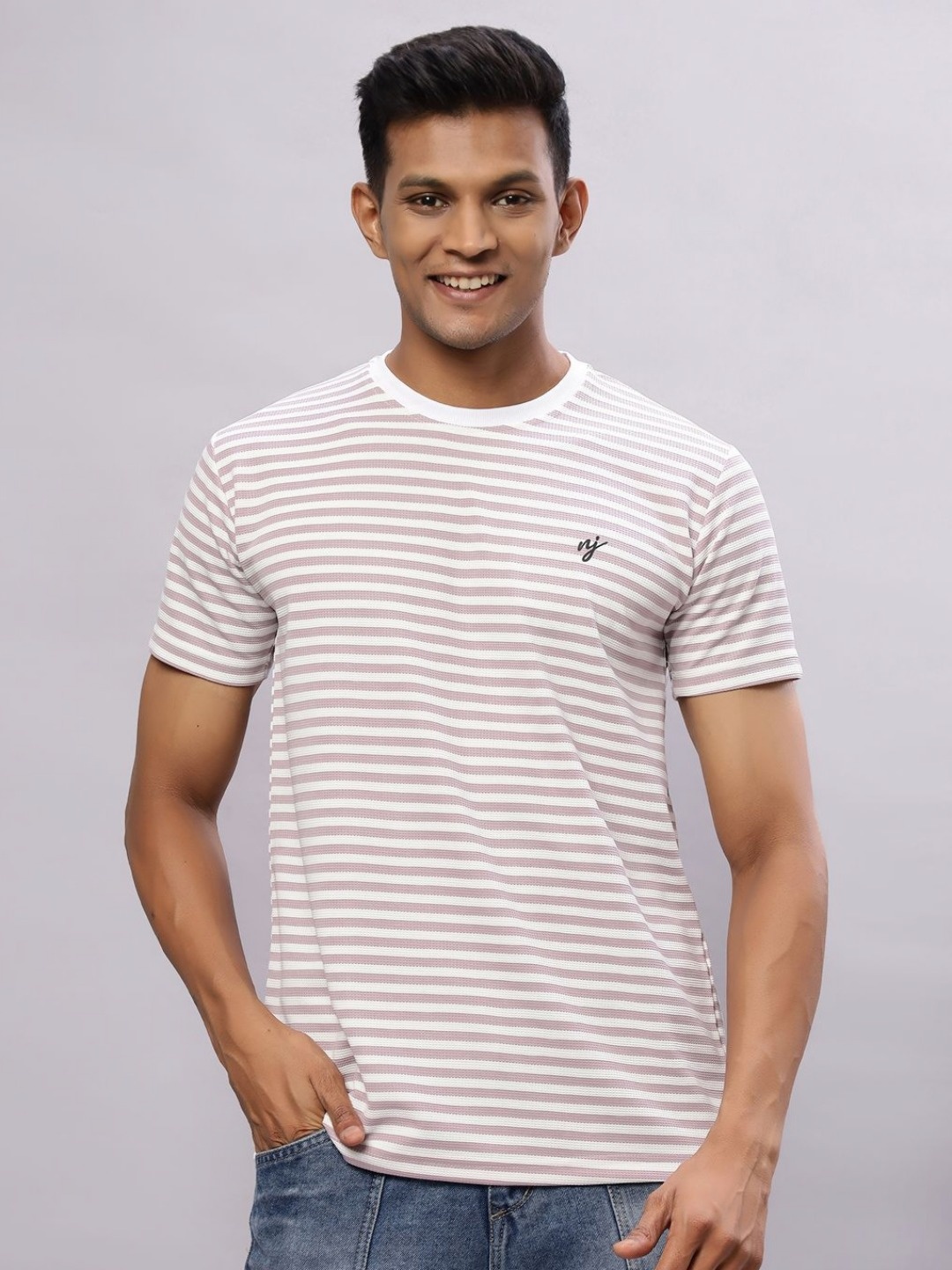 

N AND J Men Pockets T-shirt, White