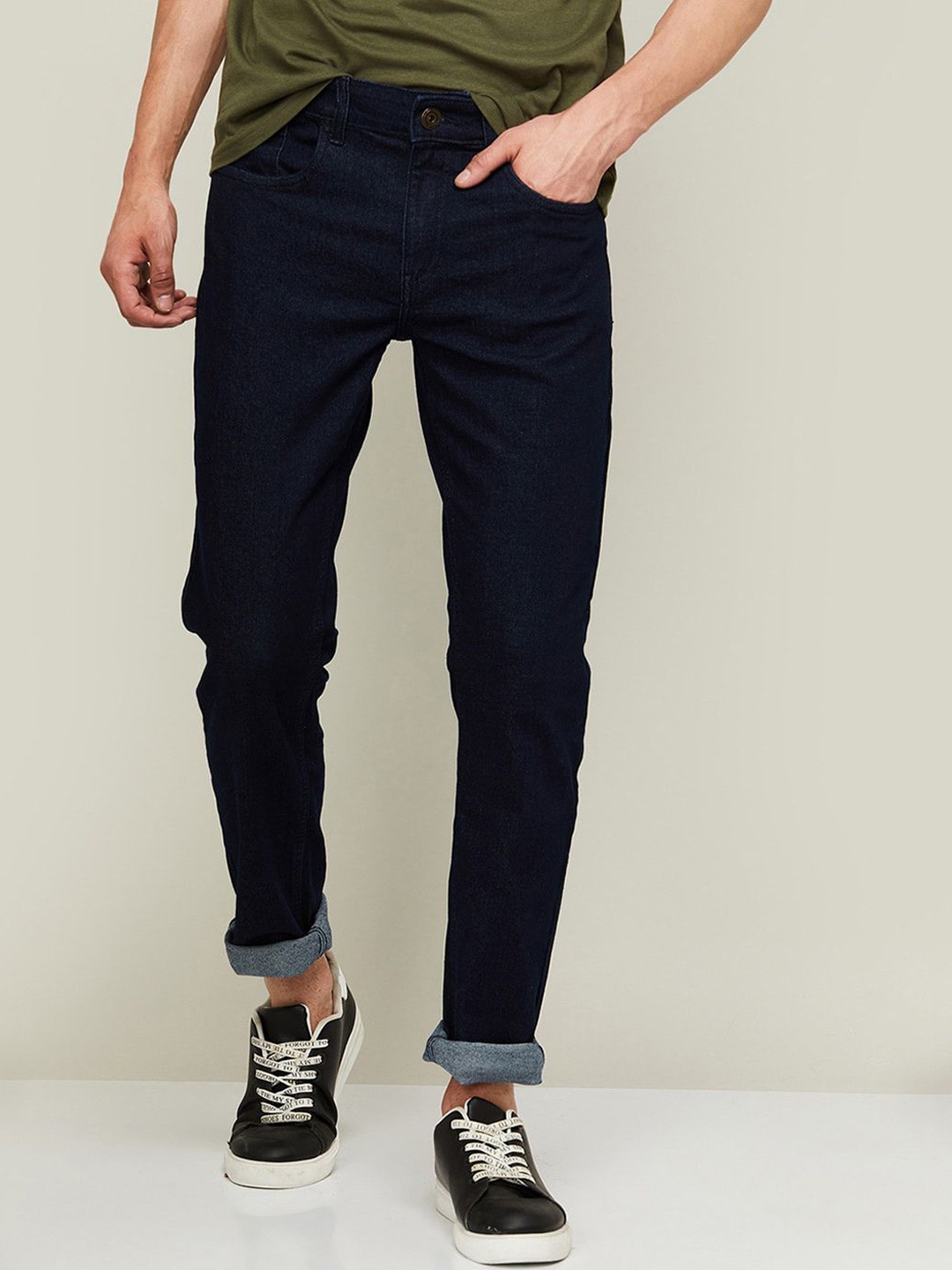

CLUBROCKS Men Stretchable Jeans, Navy blue