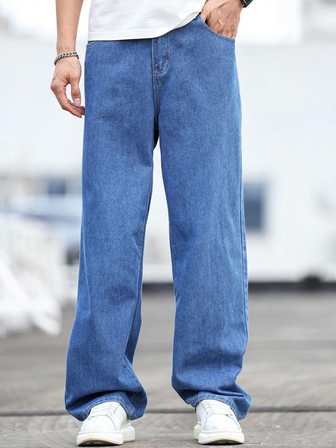 

Kotty Men Straight Fit Stretchable Jeans, Blue