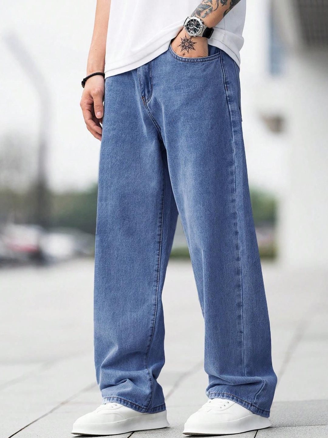 

Kotty Men Straight Fit Stretchable Jeans, Blue