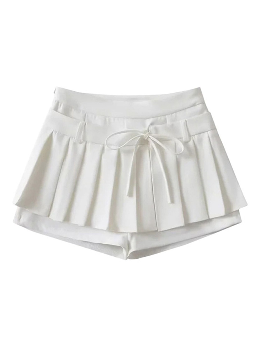 

LULU & SKY Women Low-Rise Mini Skorts, White