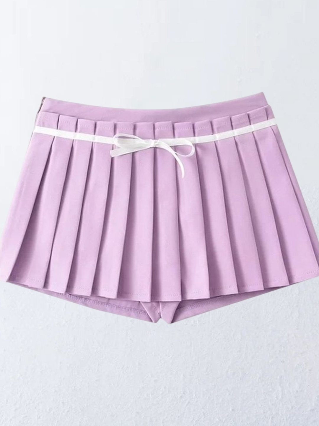 

LULU & SKY Women Low-rise Pleated Mini Skort, Purple