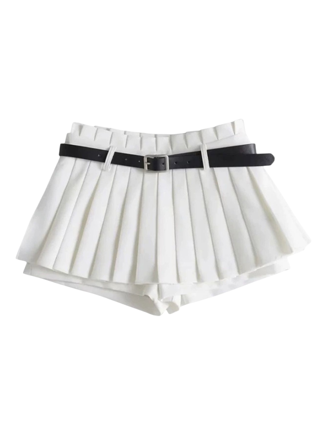 

LULU & SKY Women A-Line Knife Pleated Skort, White