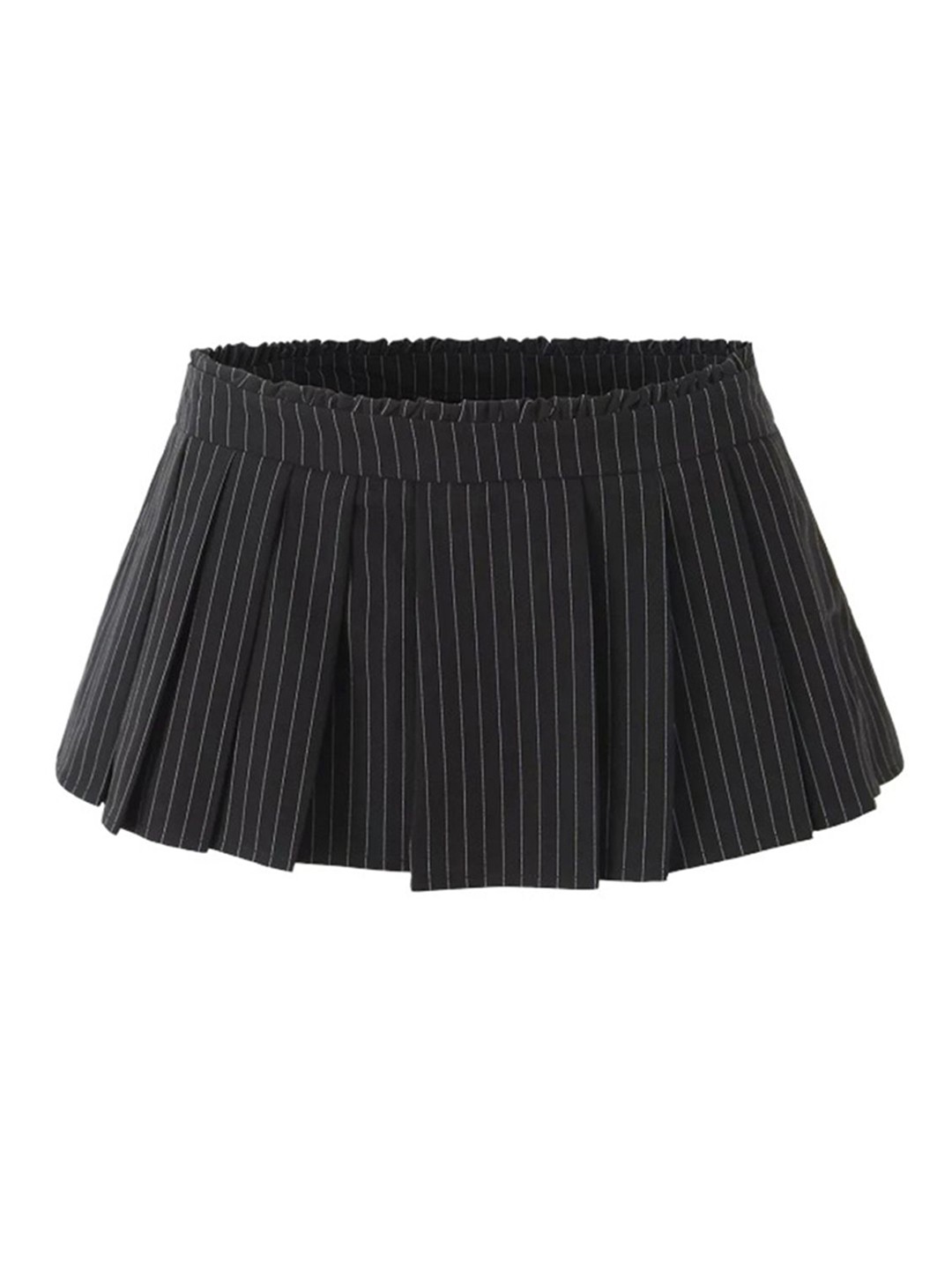 

LULU & SKY Women Pleated Striped Skort, Black