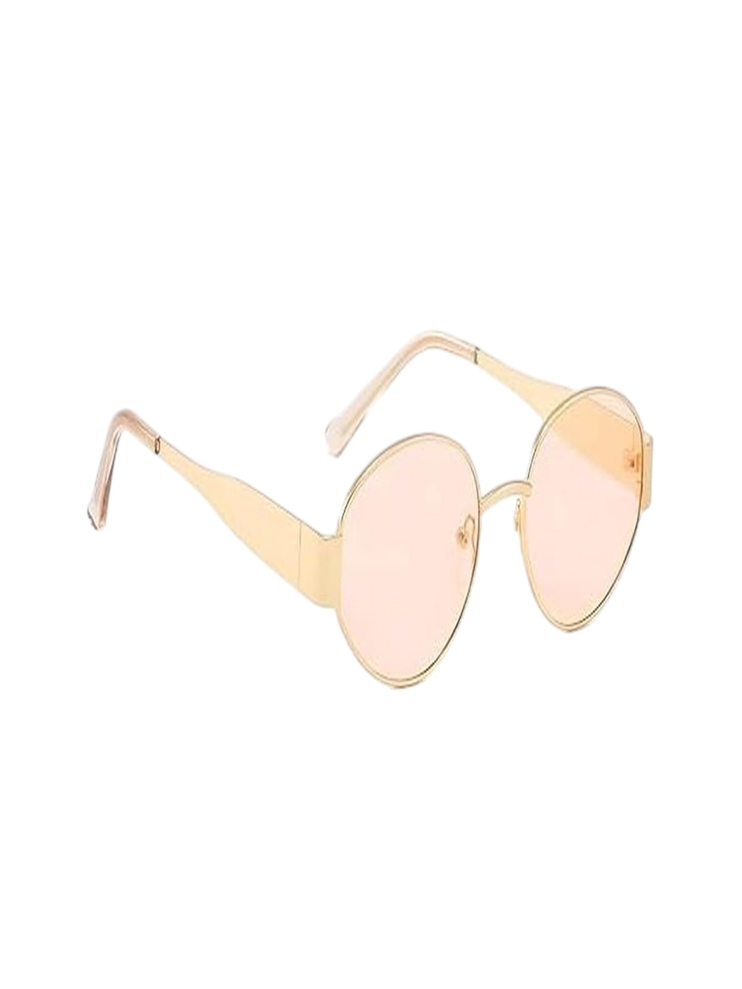 

CREEK Men Plastic and Metal Round Sunglasses, Pink