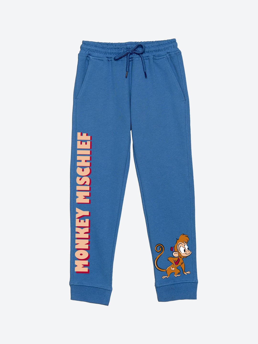 

YK Disney Boys Graphic Printed Mid Rise Joggers, Blue