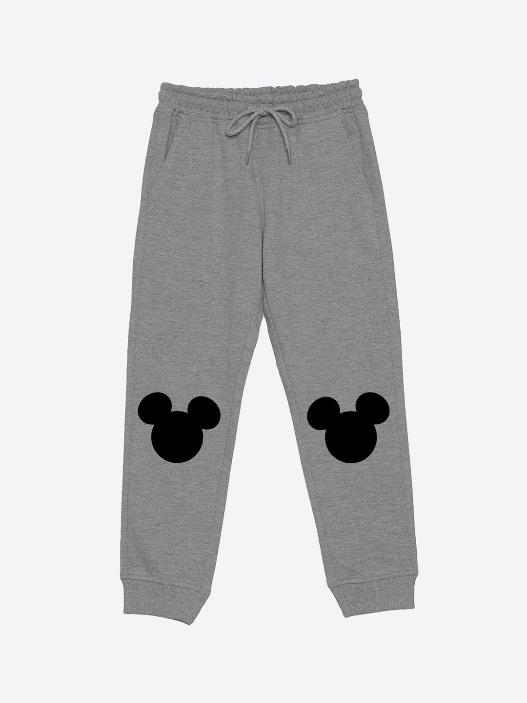 

YK Disney Boys Mickey Mouse Graphic Printed Mid Rise Joggers, Grey