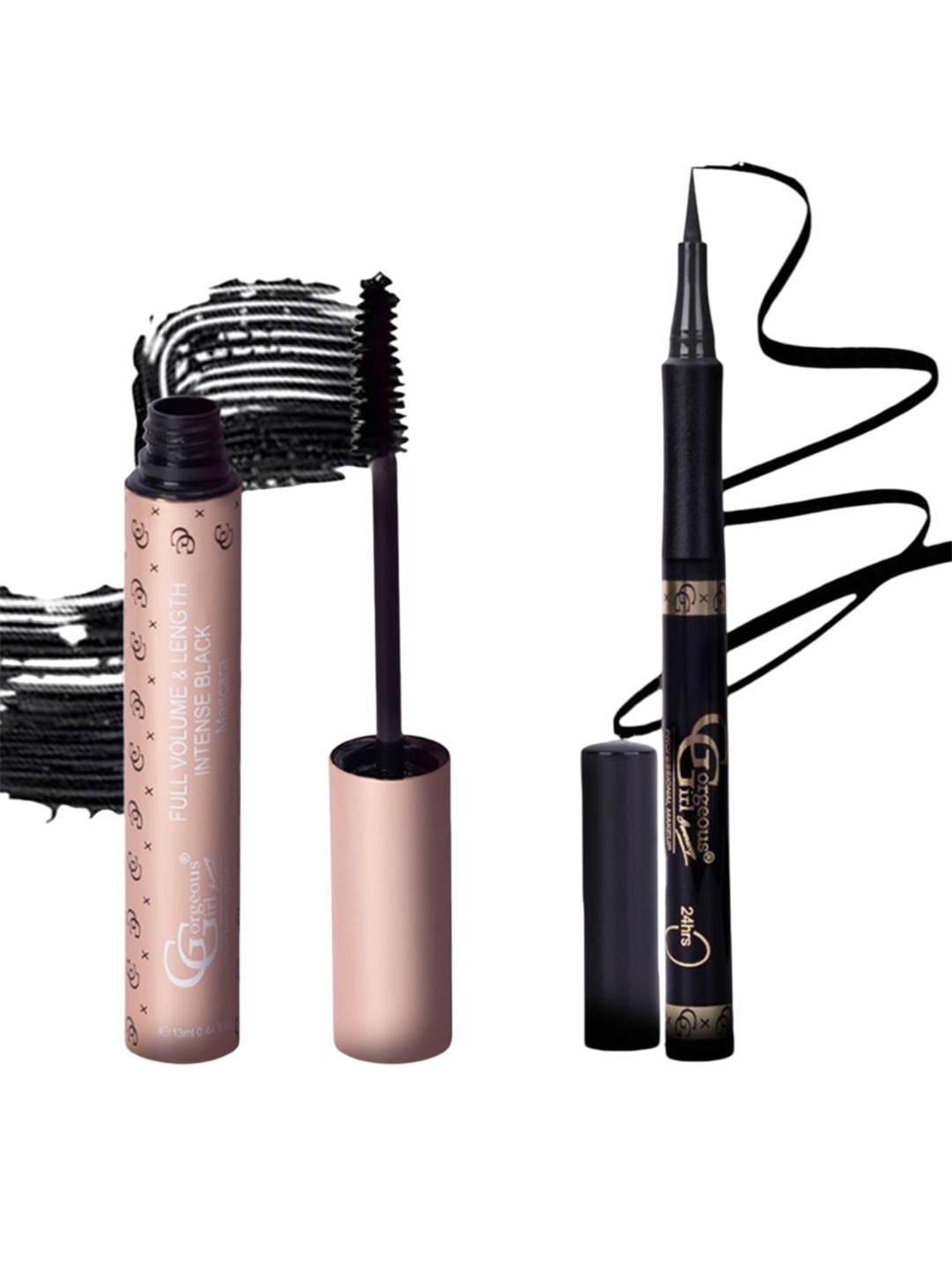 

Gorgeous Girl Set of 2 Auto Smudge Proof Sketch Eyeliner- 0.35g & Pushup Mascara-13ml, Black