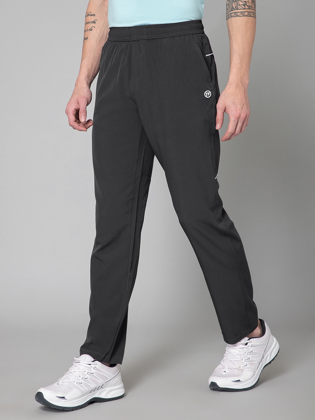 

TURNFIT Men Regular Fit Training or Gym Track Pants, Charcoal