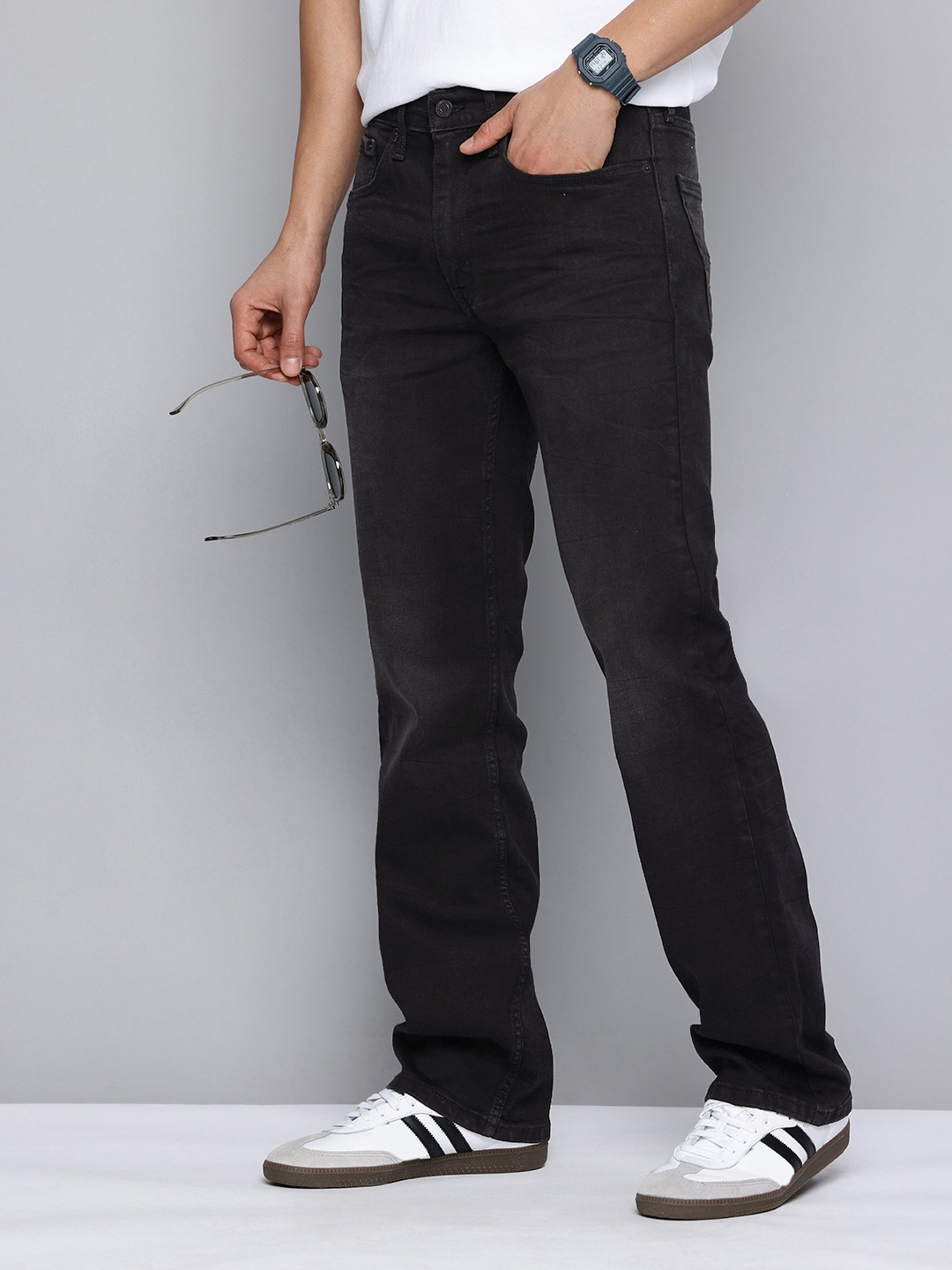 

Levis Men 527 Slim Bootcut Fit Stretchable Jeans, Black