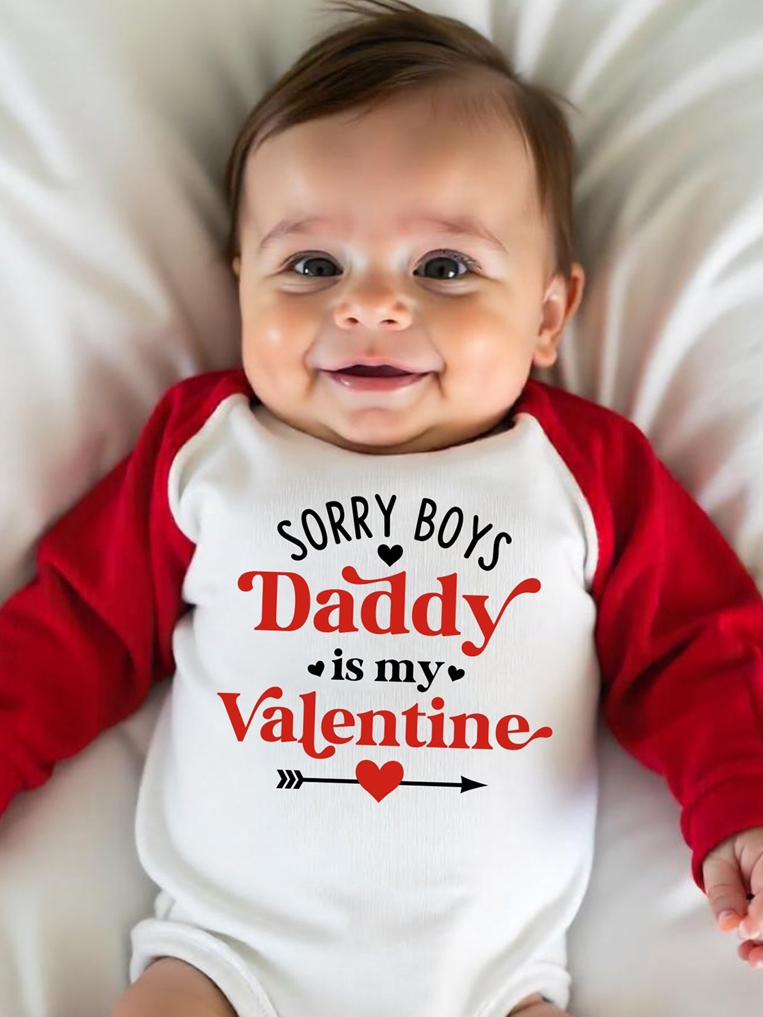 

KNITROOT Infants Sorry Daddy Is My Valentine Printed Bodysuit, White
