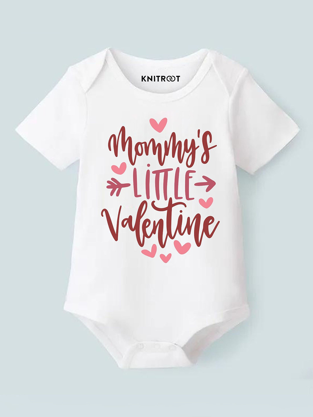 

KNITROOT Infants Mommy's Little Valentine Printed Bodysuit, White