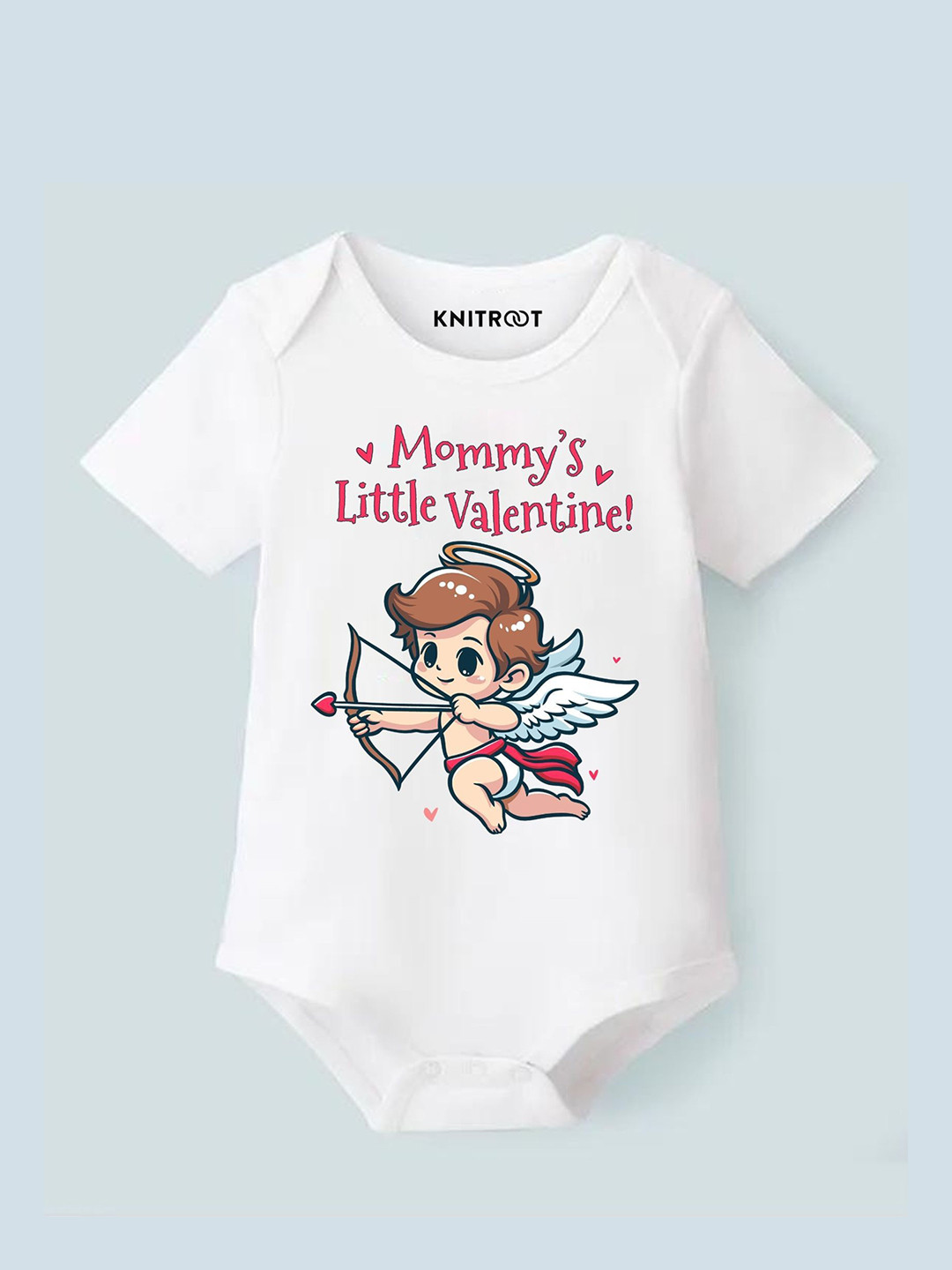 

KNITROOT Infants Mommy's Little Valentine Printed Bodysuit, White