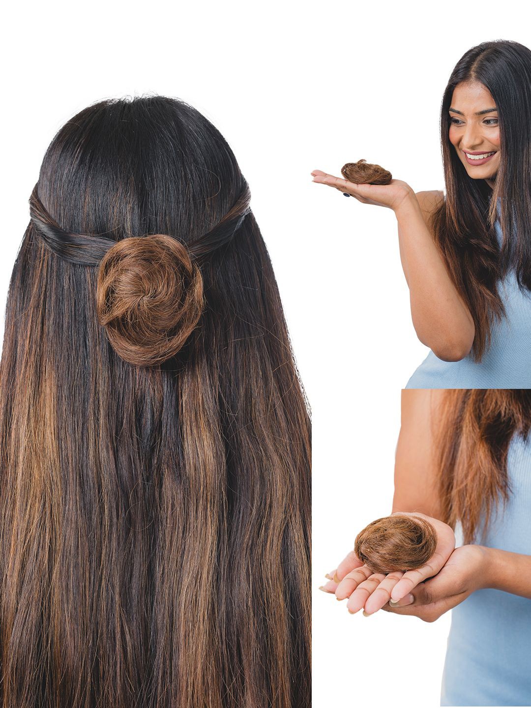 

HAIR ORIGINALS Clip-In Wavy Hot Knot Bun Hair Extension - Natural Brown