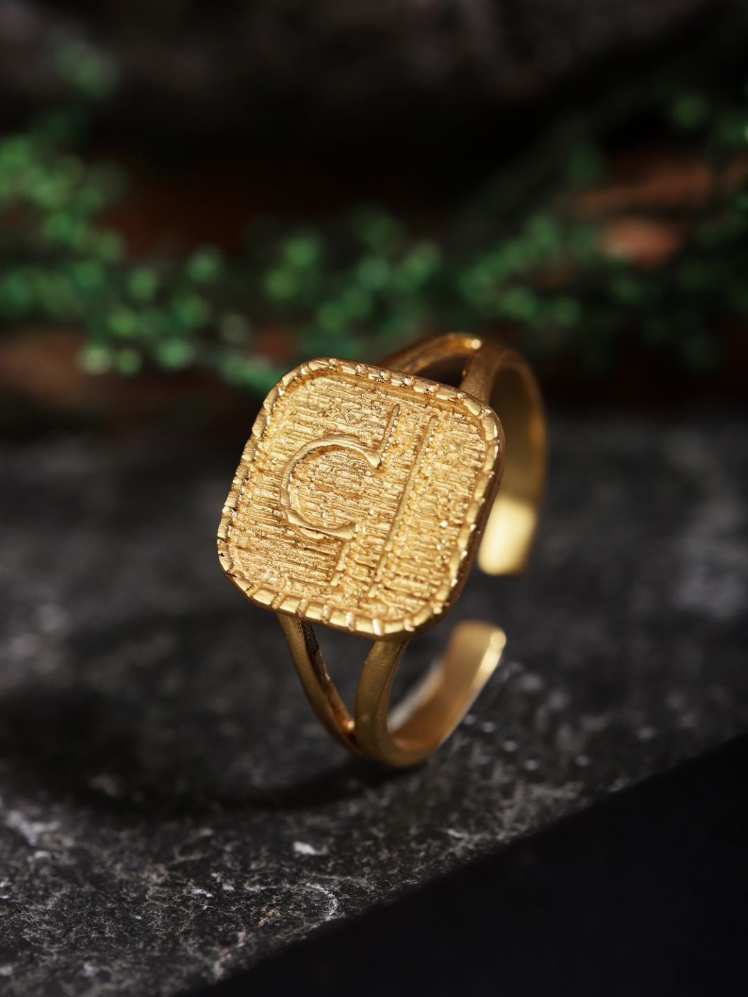 

Berserk Gold-Plated Libra Signet Adjustable Finger Ring