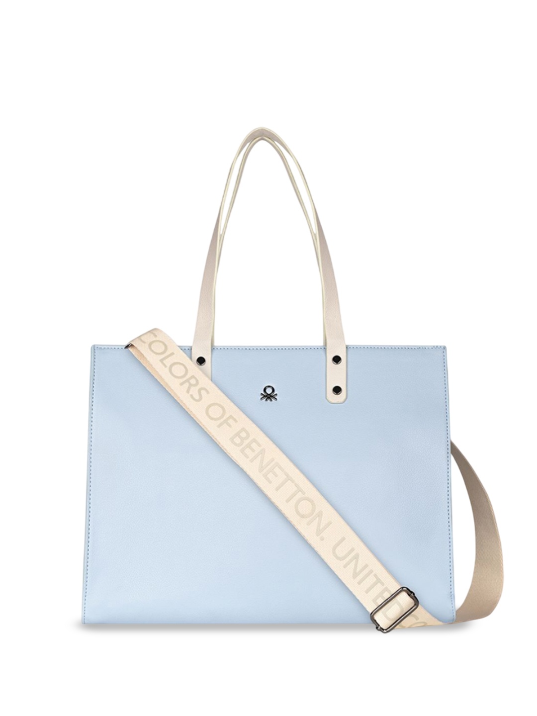 

United Colors of Benetton PU Structured Shoulder Bag, Blue