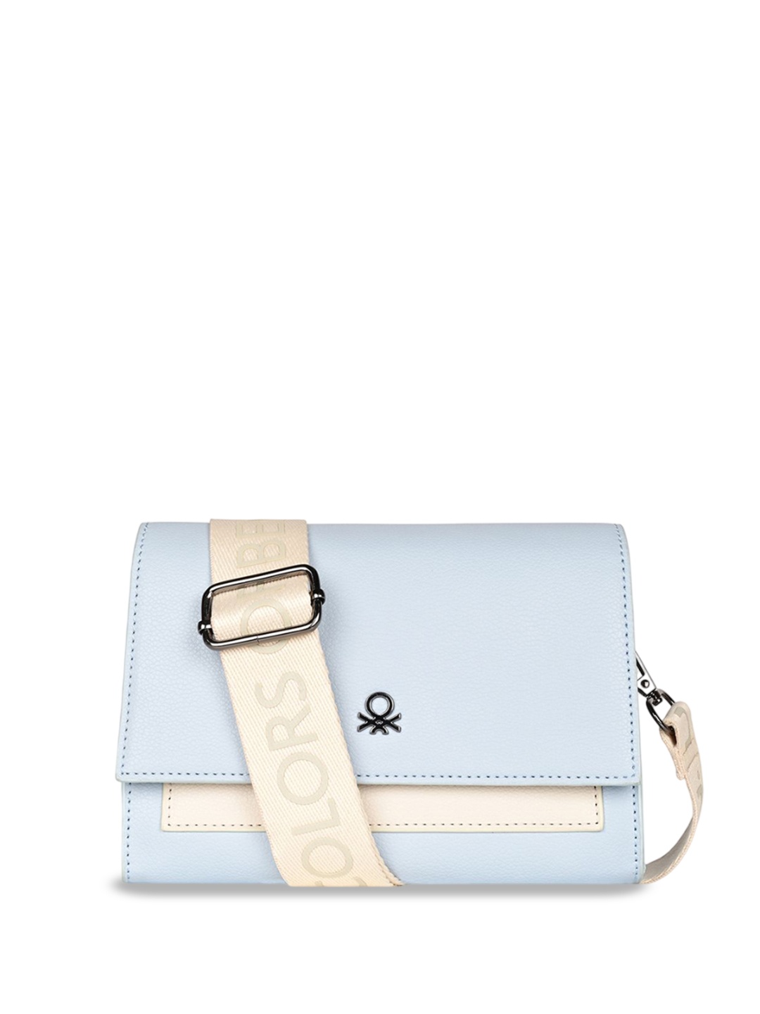 

United Colors of Benetton PU Structured Sling Bag, Blue